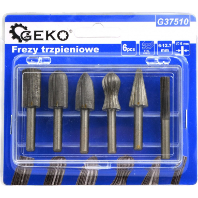 Geko Frēze metālam 6gb 6-12.7mm kāts 6mm