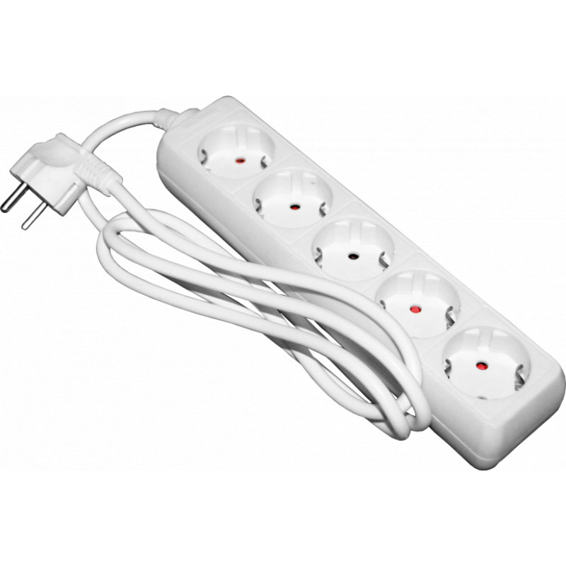 Besk Pagarinātājs 5-vietīgs 3m a/z pievadvads 3Gx1.0mm