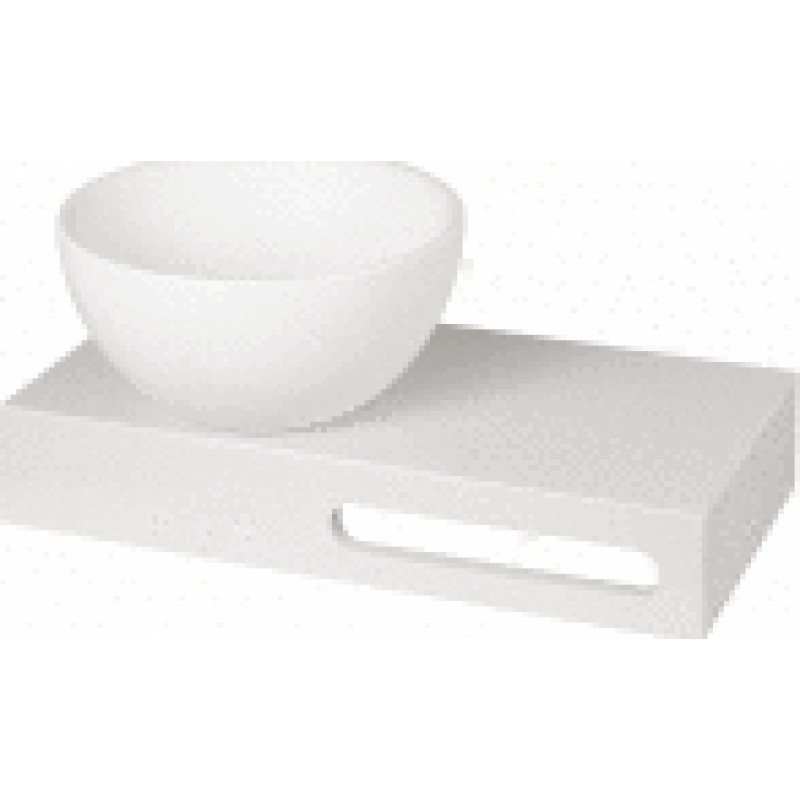 PAA plauktiņš izlietnei Do, 400x200 mm, balts silkstone