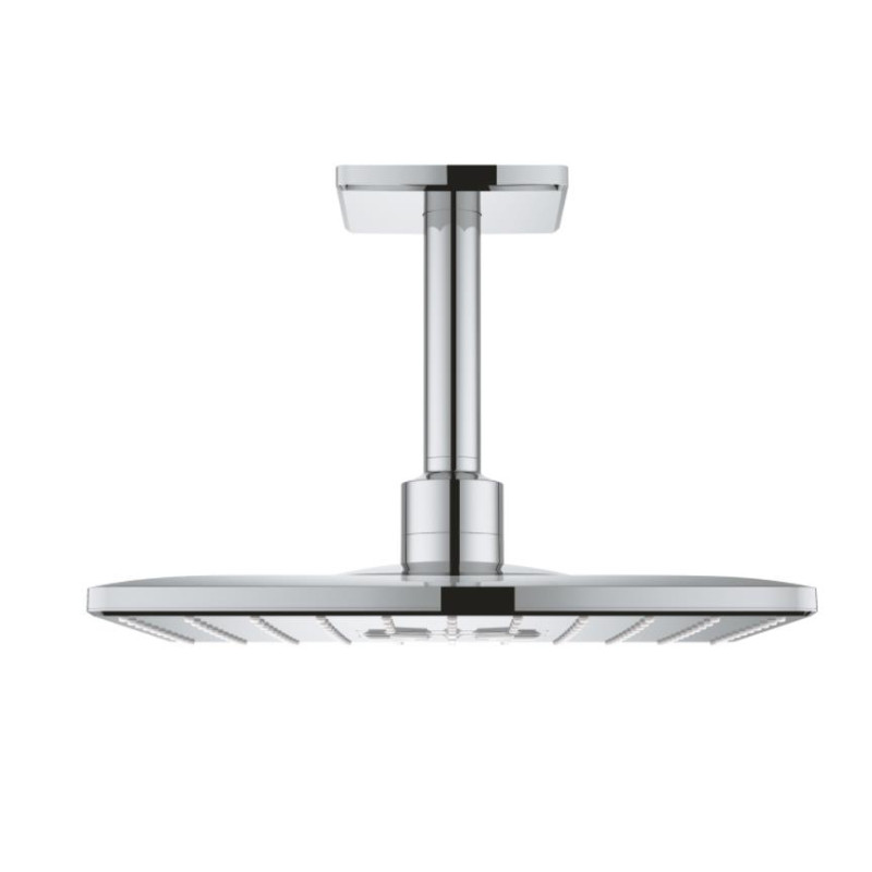 Grohe dušas galva ar turētāju Rainshower 310 SmartActive Cube, no griestiem, hroms