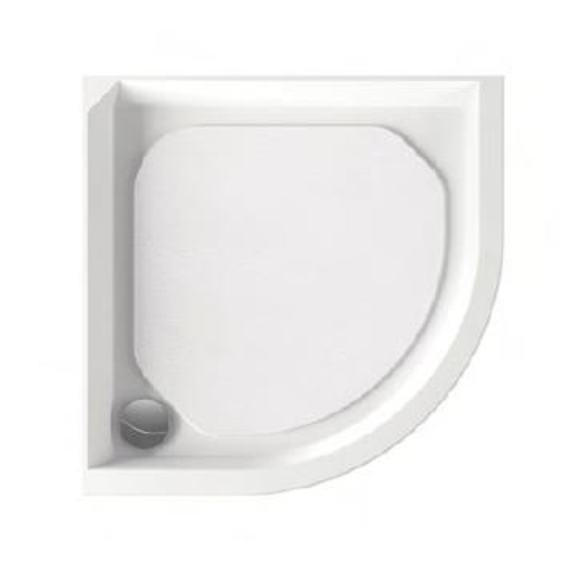 PAA dušas paliktnis Classic, 1000x1000 mm, r=550, ar paneli, balts