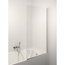 Stikla Serviss vannas siena Noris, 600 mm, h=1500 mm, hroms/caurspīdīgs stikls