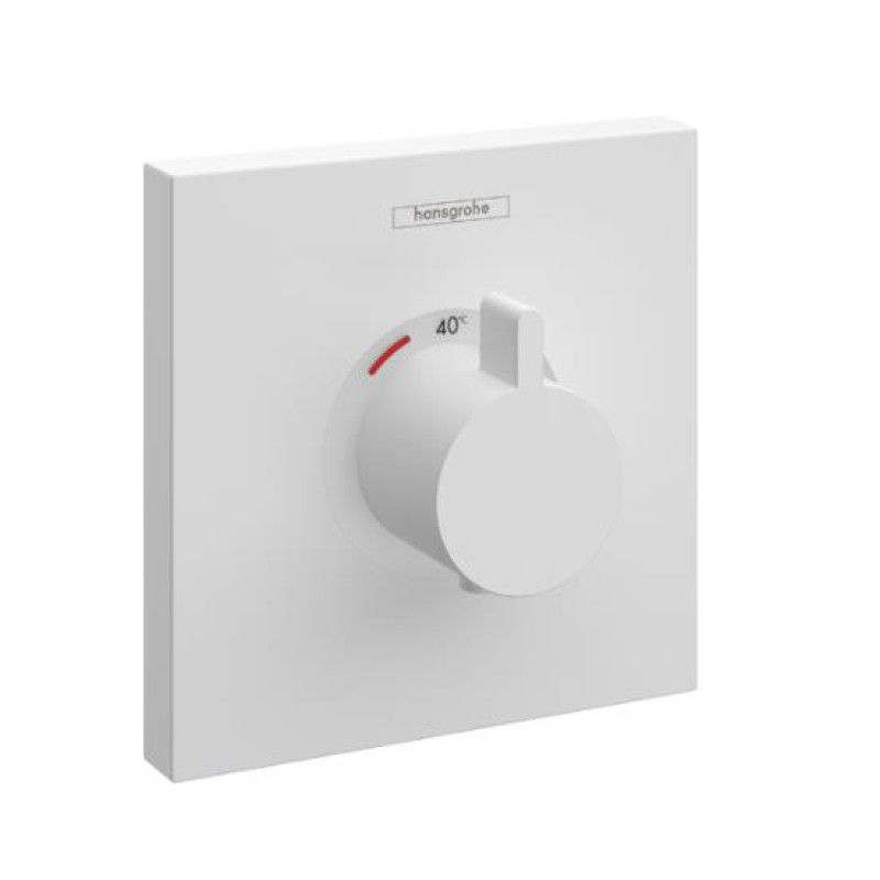 Hansgrohe iebūvējamā termostata ShowerSelect virsapmetuma daļa, matēts balts