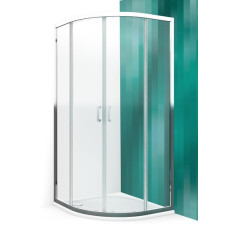 Roth dušas stūris LLR2, 900x900 mm, h=1900, r=550, briliants/caurspīdīgs stikls