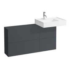 Laufen izlietnes skapītis Kartell, 1200x270 mm, h=610 mm, izlietne labajā pusē, 1D, slate grey