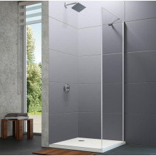 Huppe dušas siena stūrim Design pure, 900 mm, h=2000, hroms/caurspīdīgs stikls AP