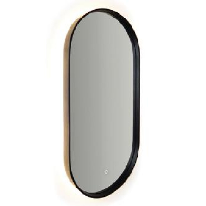 Vanita & Casa spogulis ar apgaismojumu Spectral AL, 450 mm, h=900 mm, melns