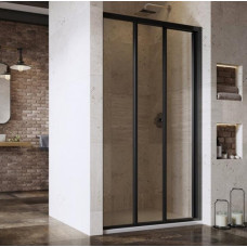 Ravak dušas durvis ASDP3, 1000 mm, h=1980, melns/caurspīdīgs stikls