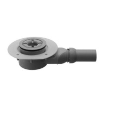 Duravit dušas paliktņa sifons, d=90x50 mm, horizontāls, plastmasa, balts/hroms