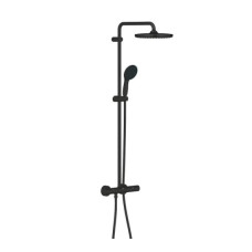 Grohe Tempesta System 250 Dušas sistēma ar termostatu, rokas duša Tempesta 110, 2 režīmi, matēta melna