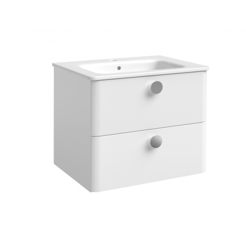 Raguvos Baldai izlietnes un skapīša komplekts Round 610x460 mm, h=500 mm, 2A, balts