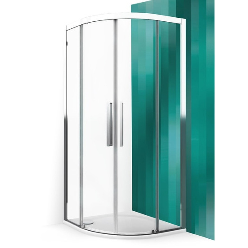 Roth dušas stūris ECR2N, 900x900 mm, h=2050, r=550, brilliants/caurspīdīgs stikls