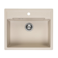 Reginox virtuves izlietne Amsterdam 54 Tapwing, viena bļoda, 600x510 mm, caffe silvery