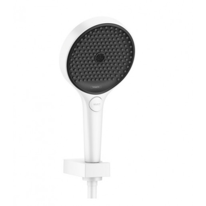 Hansgrohe rokas dušas komplekts Rainfinity 130 3jet, 1250 mm dušas vads, matēts balts