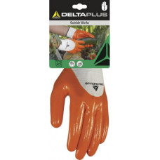 Delta Plus Tekstila darba cimdi, poliestera ar nitrila pārklājumu, 9, Delta Plus