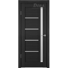 Dora Mix-2, Venge melinga, PVC Pārklājums, Durvju Komplekts - Vērtne, Kārba, 2 Eņģes, Ar Polipropilēna Pārklājumu, O90x200cm