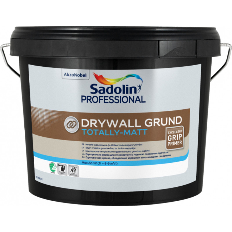 Sadolin Professional Drywall Grund Dziļi matēta gruntskrāsa BW 2.5L