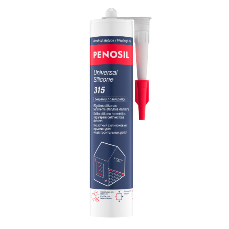 Penosil Universal Silicone 315c Universāls silikona hermētiķis 310ml, melns