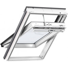 Velux Premium elektriskais jumta logs ar tālvadību, 66 divkameru stikla pakete 78x98cm Balts GGU MK04 006621