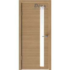 Dora Lido D2, Ozols, Finierētu Durvju Komplekts - Vērtne, Kārba, 2 Eņģes, Stiklotas, O80x200cm