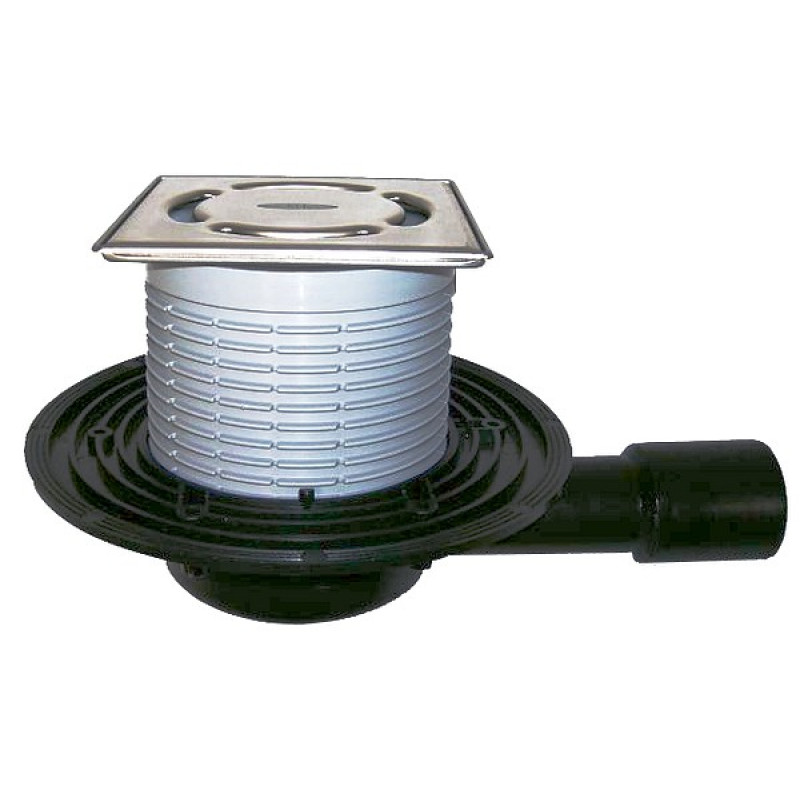 Hl Hutterer & Lechner Gmbh Traps DN40/50 horizontāls ar Primus sifonu, seklais - gab.