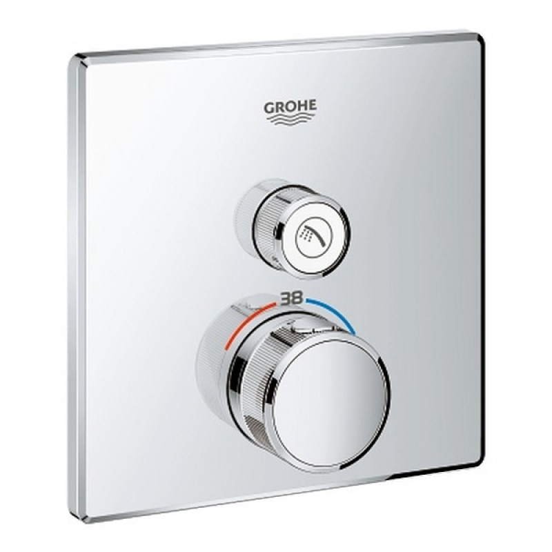 Grohe Grohtherm SmartControl dušas termostata virsapmetuma daļa, 1 režīms, hroms - gab.