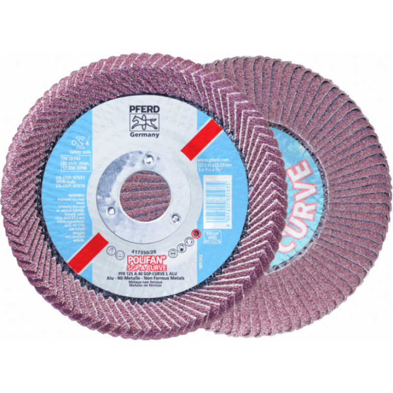 Pferd Slīpēšanas disks PFERD PFR125 A40 SGP-Curve L ALU