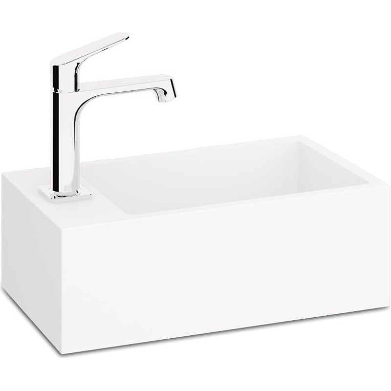 PAA izlietne Mi, 400x210 mm, kreisā puse, balta silkstone