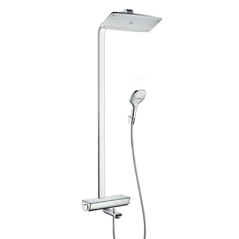 Hansgrohe dušas sistēma ar vannas termostatu Raindance Select E 360 1jet/Raindance Select E 120 3jet, hroms