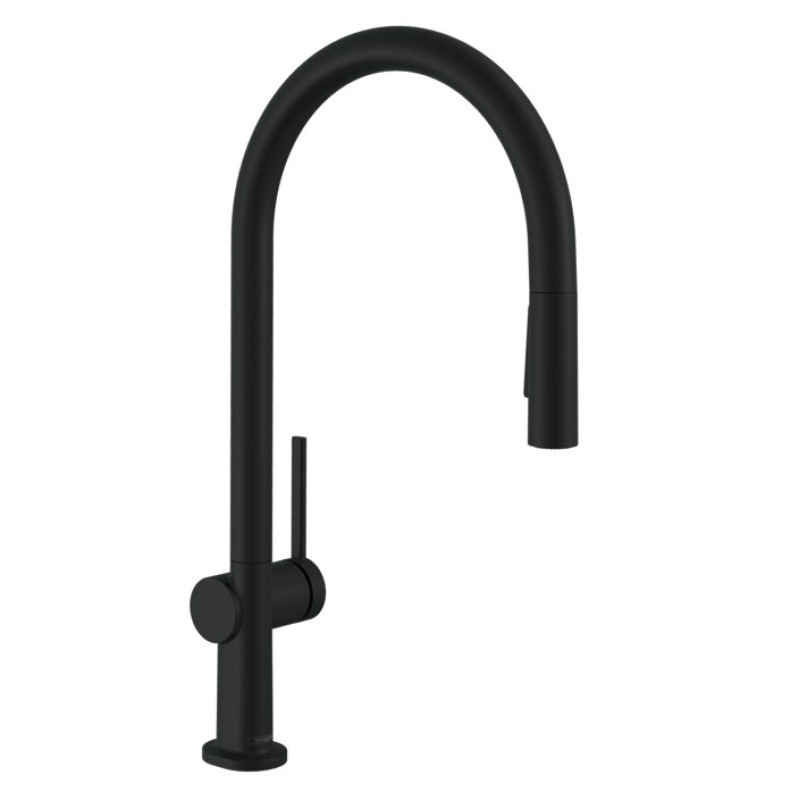 Hansgrohe virtuves izlietnes maisītājs ar izvelkamu dušu Talis M54 210 2jet, matēts melns