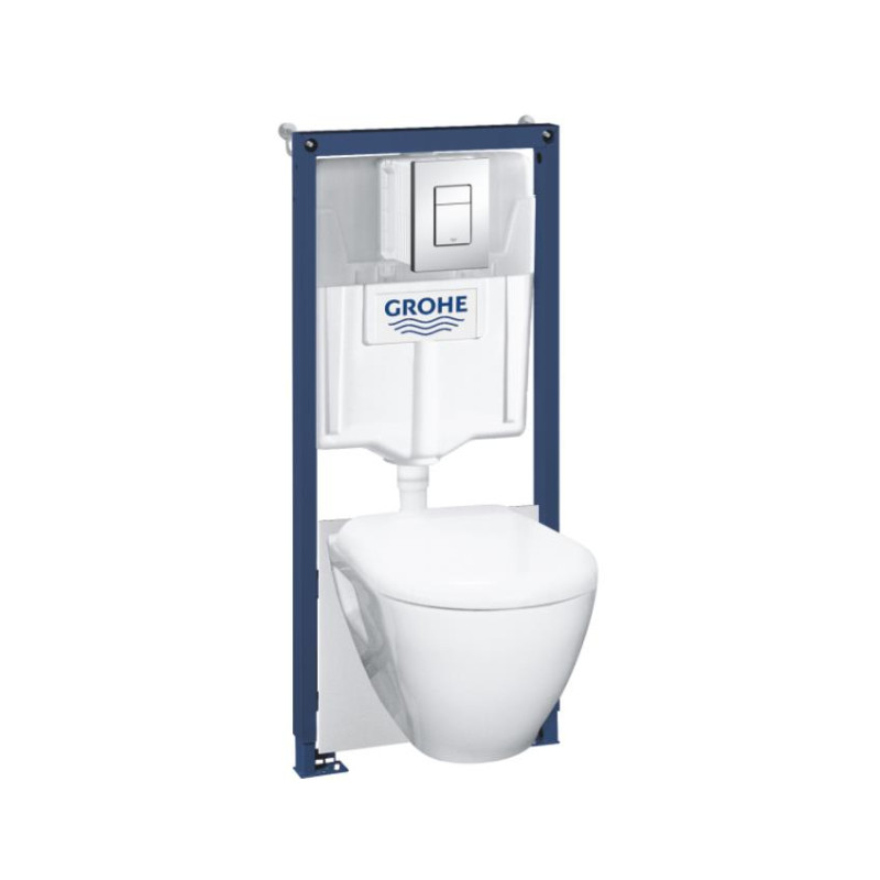 Grohe komplekts - pods ar SC vāku Serel, rāmis h=1130 mm, taustiņš Skate Cosmo hroms, stiprinājumi, blīve