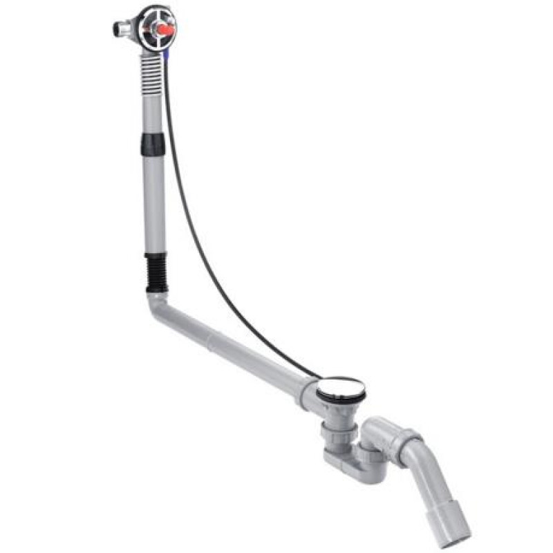 Hansgrohe vannas sifons Exafill S, 74x40/50 mm, ar uzpildi, bez dekoratīvās daļas, trose 780 mm, plastmasa, pe