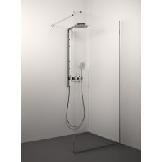 Stikla Serviss dušas siena Conforto, 800 mm, h=2000, hroms/caurspīdīgs stikls
