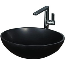 PAA izlietne Round Silk On, d=410 mm, uz virsmas, ar izplūdi, graphite silkstone