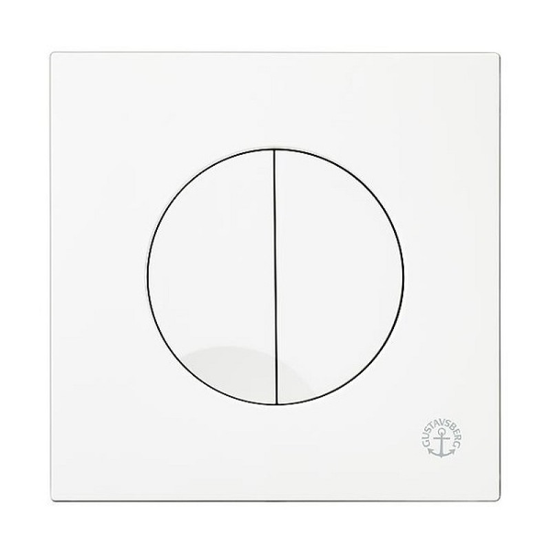 Gustavsberg taustiņš Triomont XS duo, 160x160 mm, mehāniskais, balts