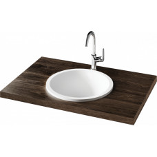 PAA izlietne Round Silk In, d=410 mm, uz virsmas, balta silkstone