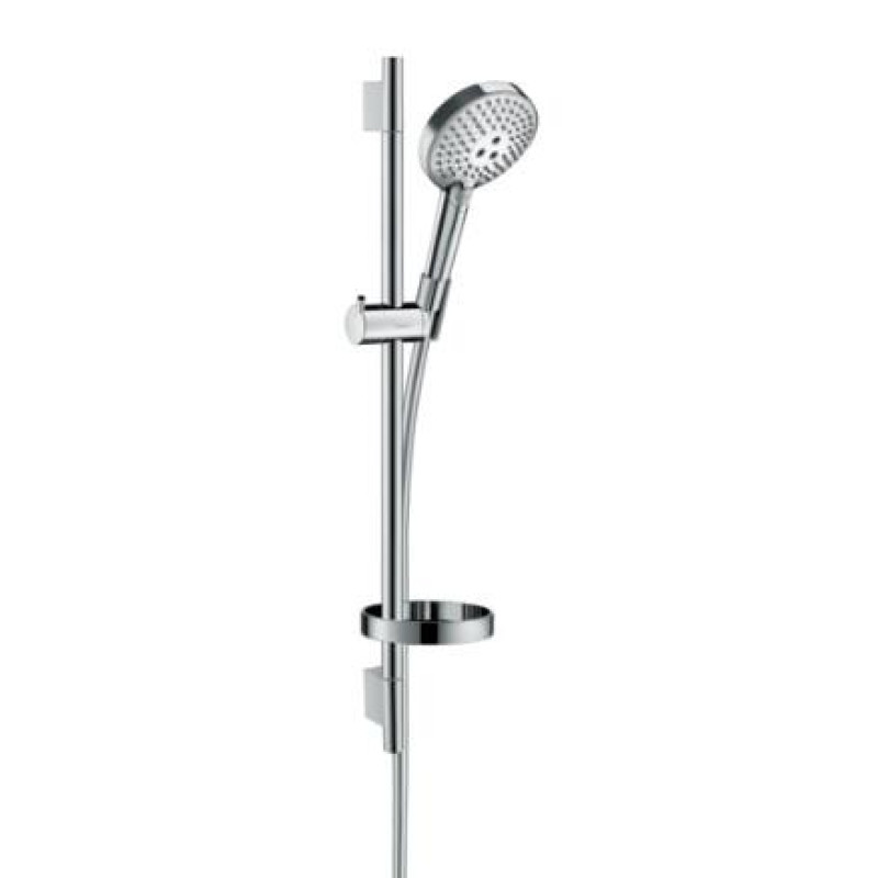 Hansgrohe dušas komplekts Raindance Select S 120 3jet Unica`S Puro, 650 mm, ar ziepju trauku, hroms