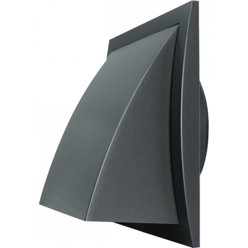 Europlast reste plastmasas, 190x190mm, Ø125mm, arēja, ar pretvārstu, antracīts
