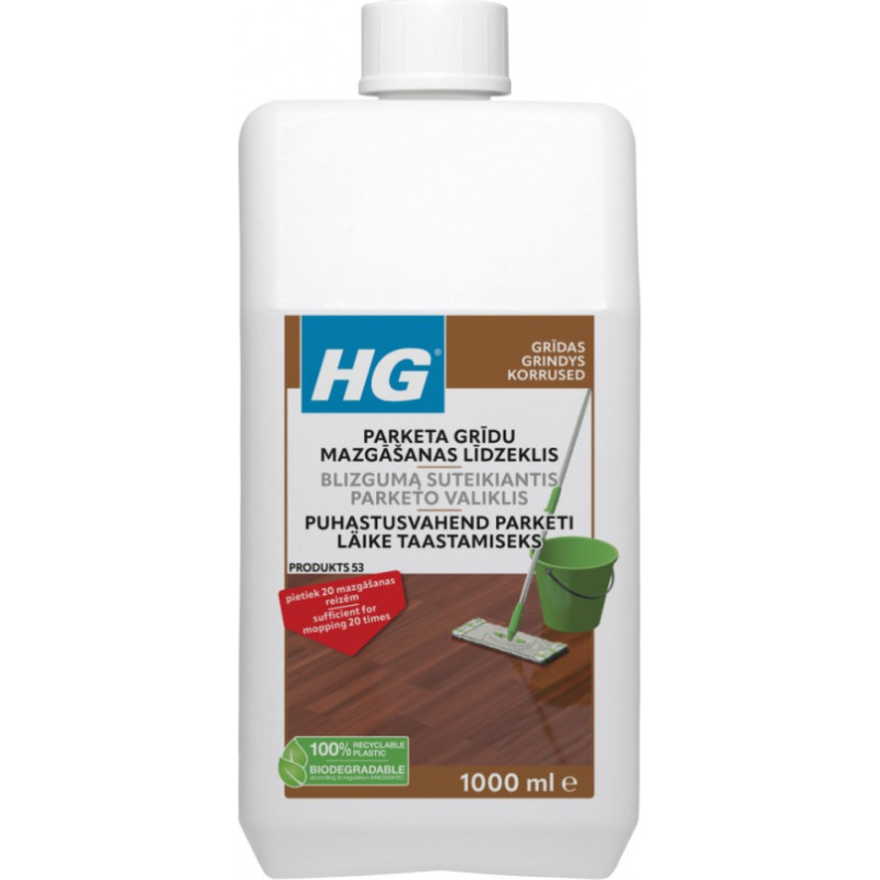 HG Parketa un koka grīdu mazgāšanas līdzeklis 1L