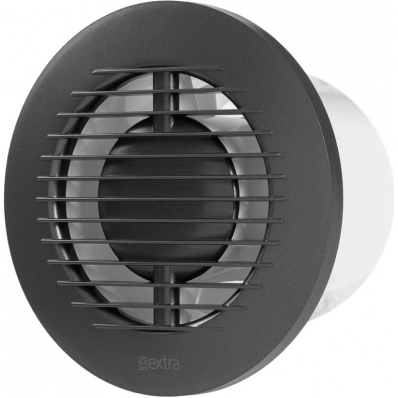 Europlast elektroventilators, apaļš E-EXTRA, Ø100mm ar lodīšu gultni, antracīts