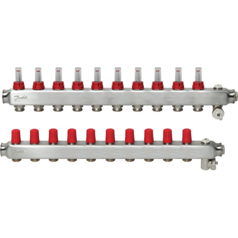 Danfoss SSM-10F kolektors ar plūsmas mērierīci, 10+10,1