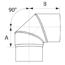 Almeva KH līkums 90° DN120 - gab.
