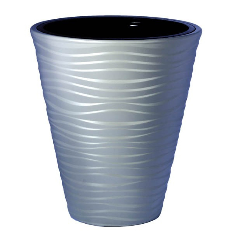 Form Plastic Puķu pods SAHARA 35, gaiši pelēks