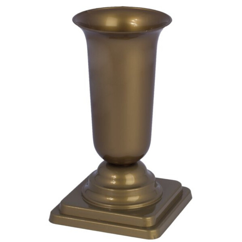 Form Plastic Puķu pods-vāze uz paliktņa Dama zelta