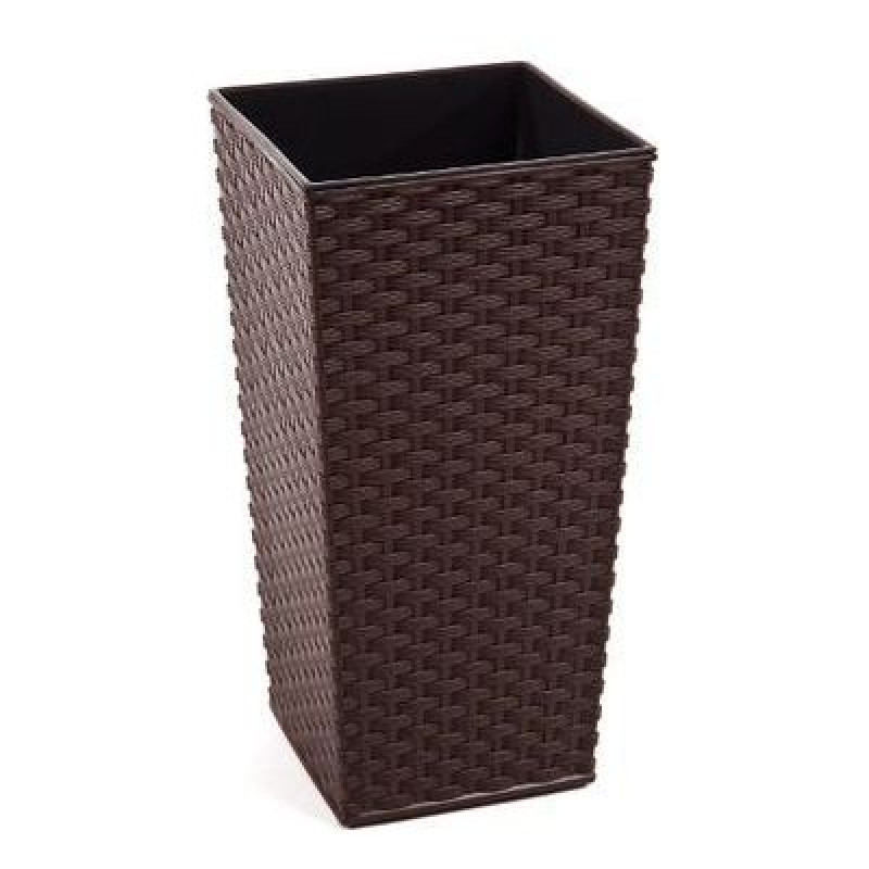 Lamela Puķu pods Finezja rattan 40x40x75cm, t.brūns