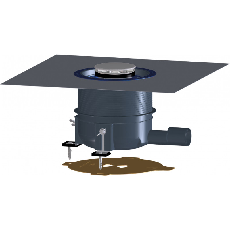 Hl Hutterer & Lechner Gmbh HL570 FlexBox sifons zemiem dušas paliktņiem, DN40/50 ( komplektā nerūsējošā tērauda vāciņš)