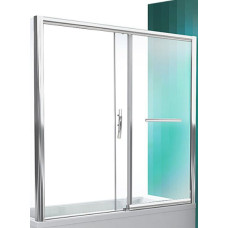 Roth dušas durvis vannai PXV2P, 1800 mm, h=1500, labā puse, briliants/caurspīdīgs stikls