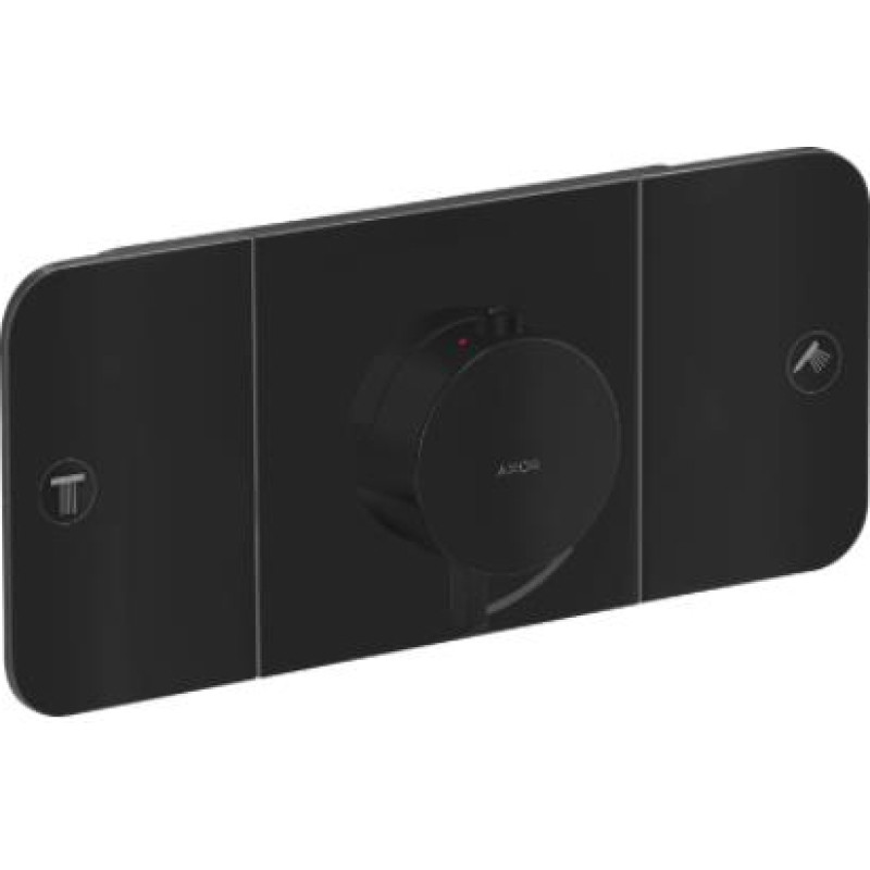 Hansgrohe termostata Axor One virsapmetuma daļa, ar 2 izejām, matēta melna