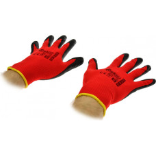 Geko Aizsargcimdi ar nitrila pārklājumu, sarkani, izmērs 8, G73580, GEKO