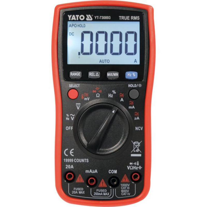 Yato Digitāls multimetrs TRUE RMS LCD 19999 YT-730893 YATO